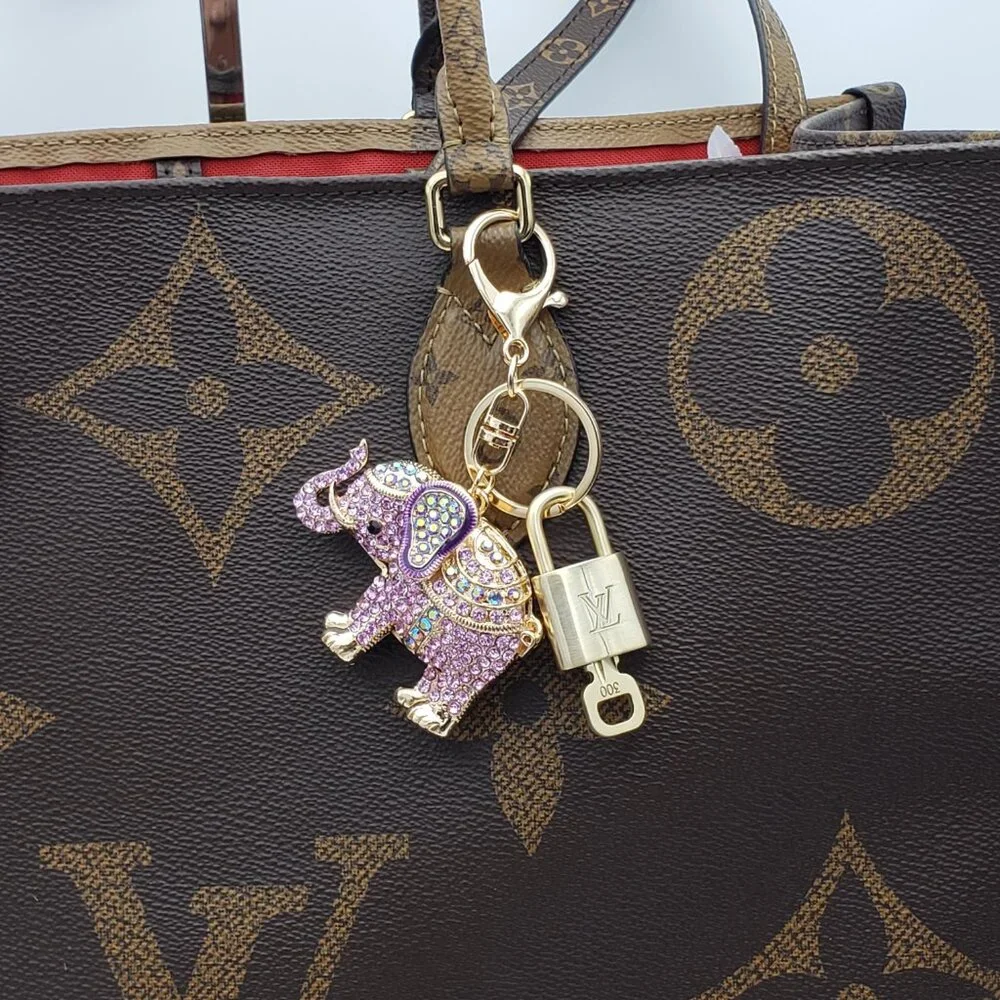 LV Gold Padlock & Key 🔒 Authentic Louis Vuitton Bag Unbranded Elephant Charm